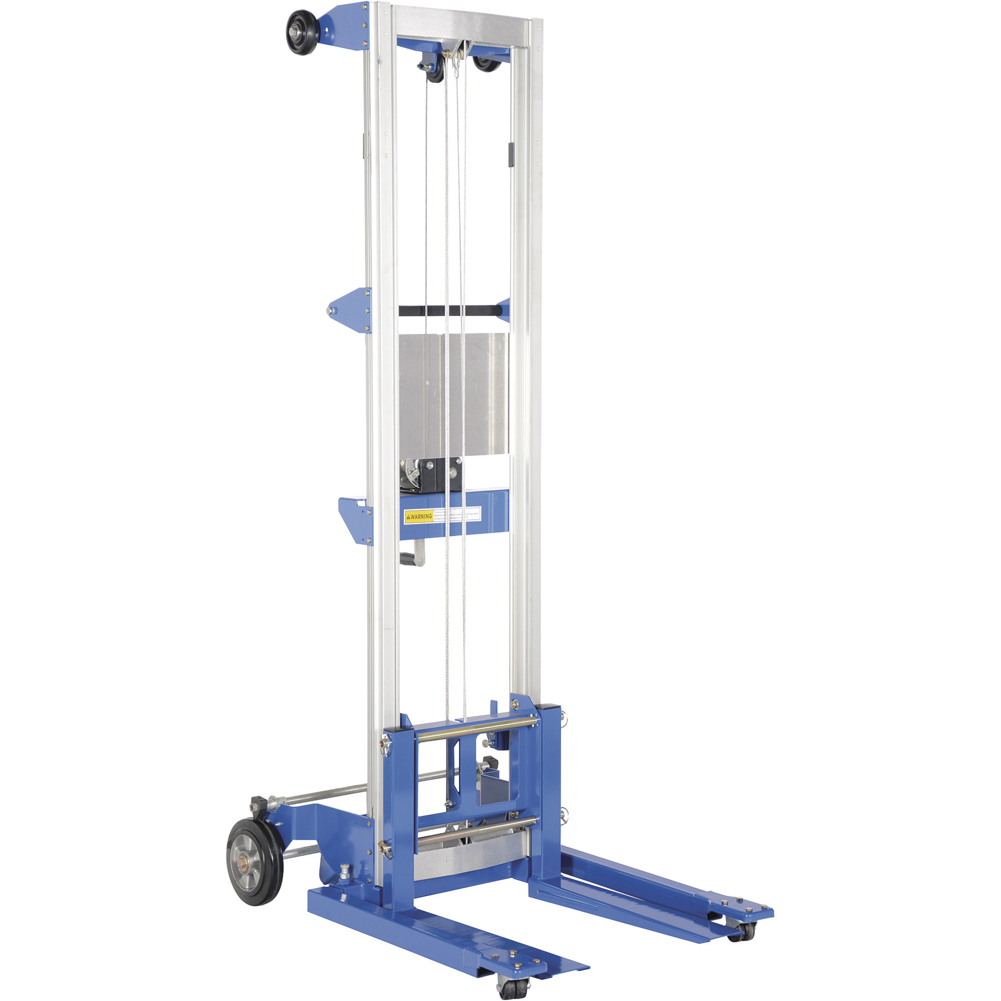 Vestil Hand Winch Lift Truck - 350-Lb. Capacity, 143.68in. Raised Height, 1.25in. Lowered Height, Steel and Aluminum, Model# A-LIFT-S-EHP